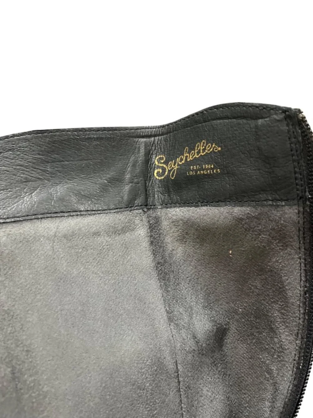Seychelles wms black leather below knee equestrian riding boots sz 6 SKU 10-676